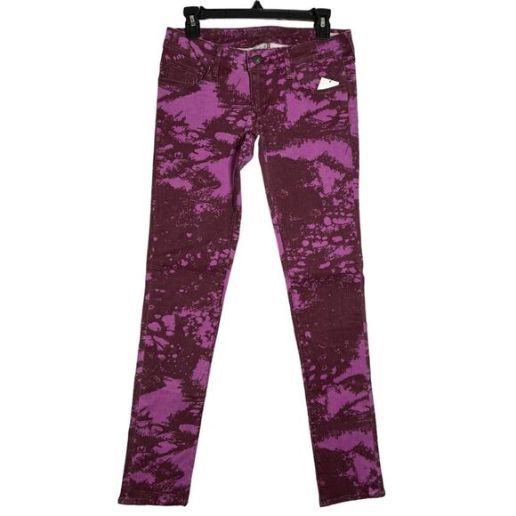 NWT MAVI SERENA Low-Rise Super Skinny ACID TIE DYE Jeans SIZE 27 x  32 Violet - Picture 1 of 9